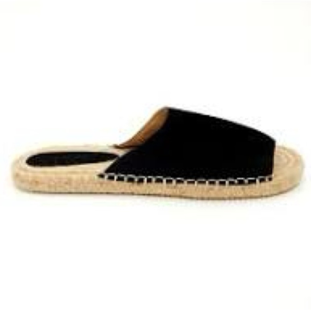 Yasirun - Womens black Wide Strap Espadrille Slide Sandals - size 40 (8) - new